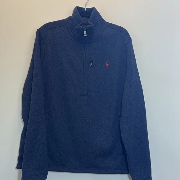 NWT Polo Half-Zip Pullover Navy Fleece Jacket